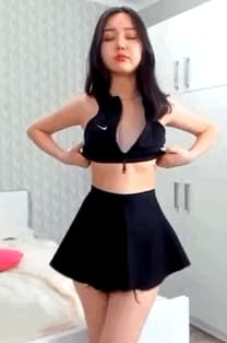 Cute asian boob reveal'