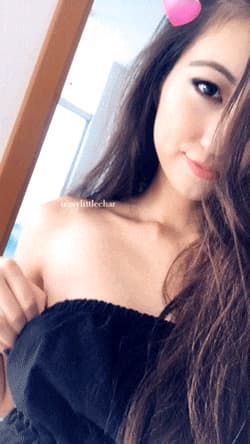 hot amateur Asian showing off tits'