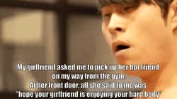 Hot Asian Boyfriend Gets Horny After Workout And Fucks Girlfriend's Slutty Friend'