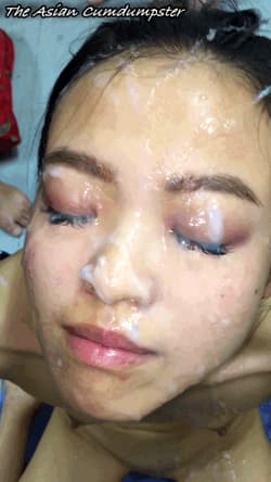 The Asian Cumdumpster - Jizz Blasted Right Between the Eyes!'