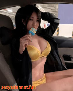 Malaysian Beauty In A Car With Mammoth Sized Boobs Eating A Popsicle Animation'