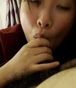Cum dripping from amazing Chinese mouth'